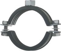 Slide 1 of 2 (selected): MP-SRNI Light-duty pipe clamp Stainless steel (A4) pipe clamp with sound insulation for light-duty applications