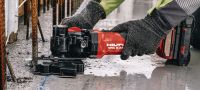 Go to slide 2 of 7: NRC 6-22 Cordless rebar cutter Cordless rebar flush cutter for low spark cold cutting threaded rods and (25mm / #8) rebar (Nuron battery platform) Applications 1