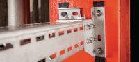 Go to slide 2 of 2: FX 3 Support plates Support plates to create a stable base for narrow material when fastening with F-BT-MR SN fusion threaded studs Applications 1