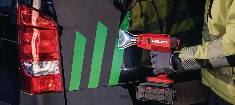 NHG 6-22 充電式加熱槍 強大的充電式加熱槍，加熱快速且高氣流，適合處理纜線端、彎管與熱縮 (Nuron 電池充電座) 應用 1