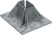 MT-B-GXL O4 OC 重型底板 適用於在低污染室外環境中將 3D、重型 MT-100 方鋼結構錨固至混凝土的底座連接件
